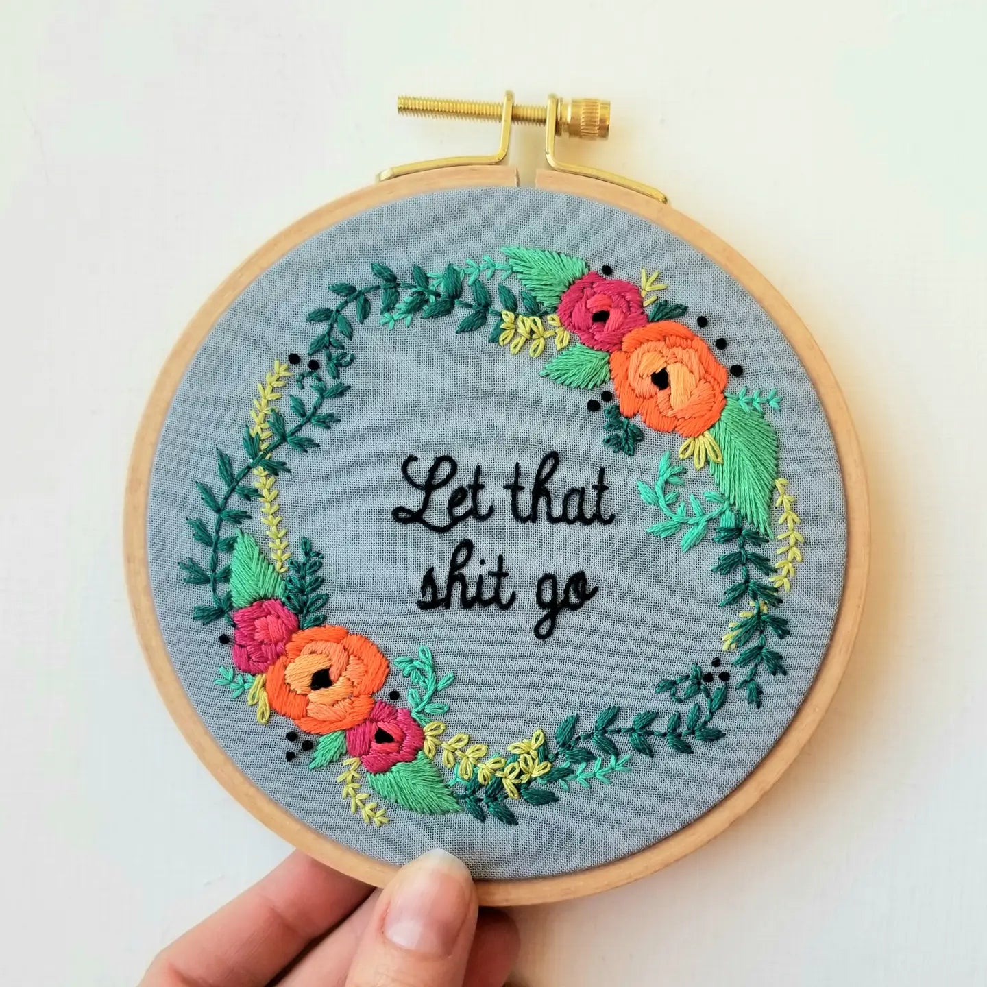 Rose Wreath Embroidery Kit