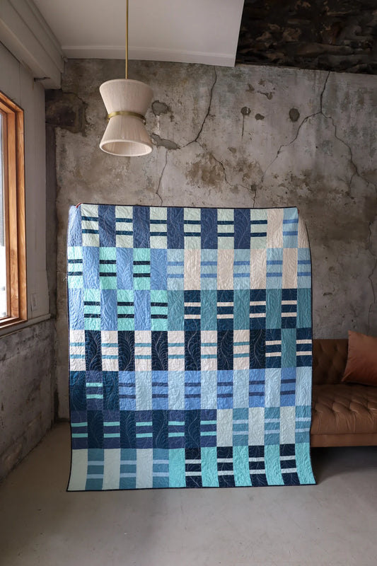 Ruby Sue Sea Glass Version Throw Size Quilt Kit