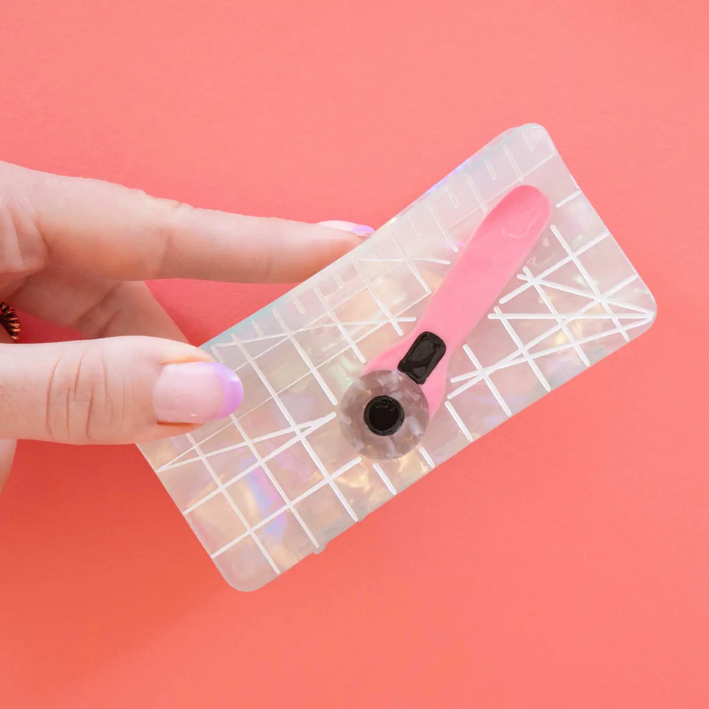 Ruler and Rotary Cutter Hair Claw Clip