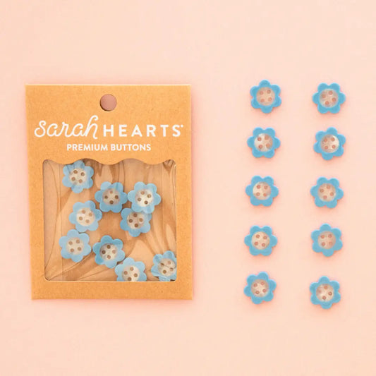 Blue Daisy Small 5/8" Buttons