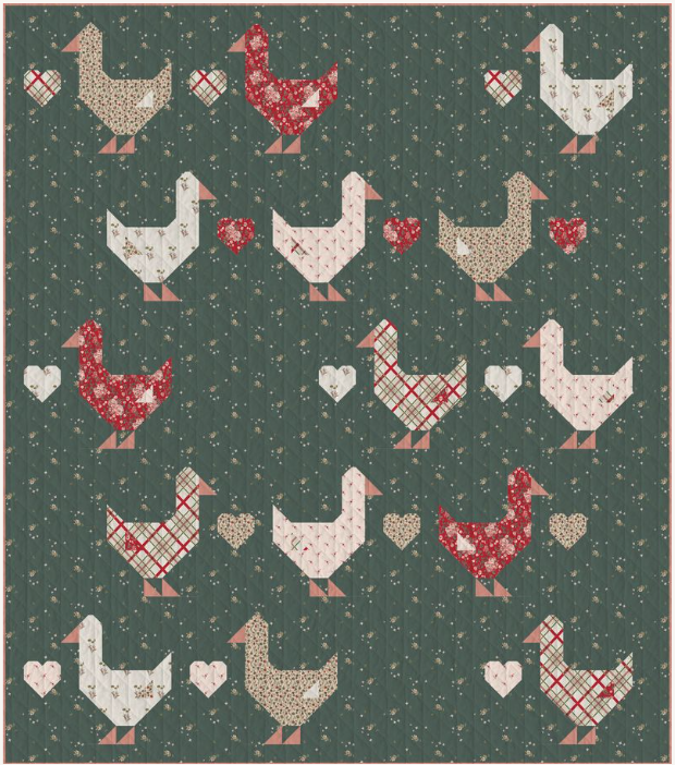 Goose Goose Quilt Kit- Spruce Goose Version, Crib or Throw Size