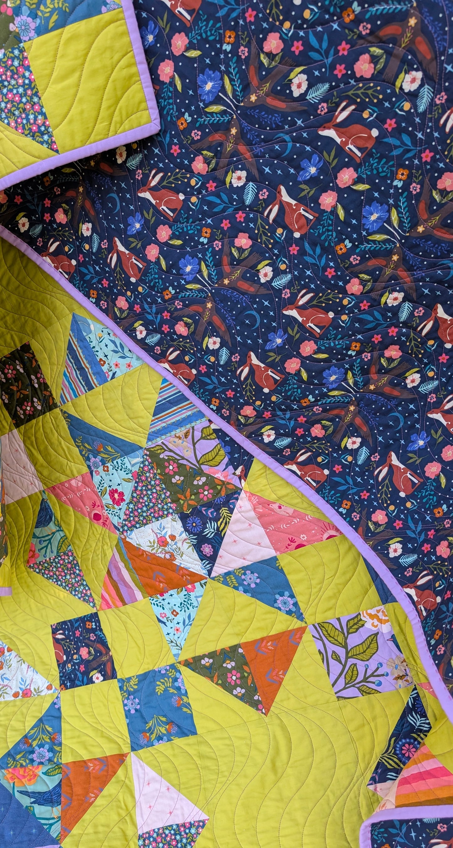 Starry Gems Starling Version Throw Size Quilt Kit