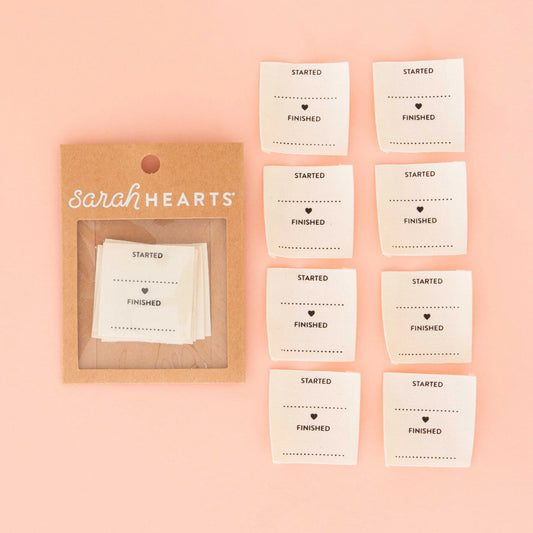 Started Finished Organic Cotton Sewing Labels