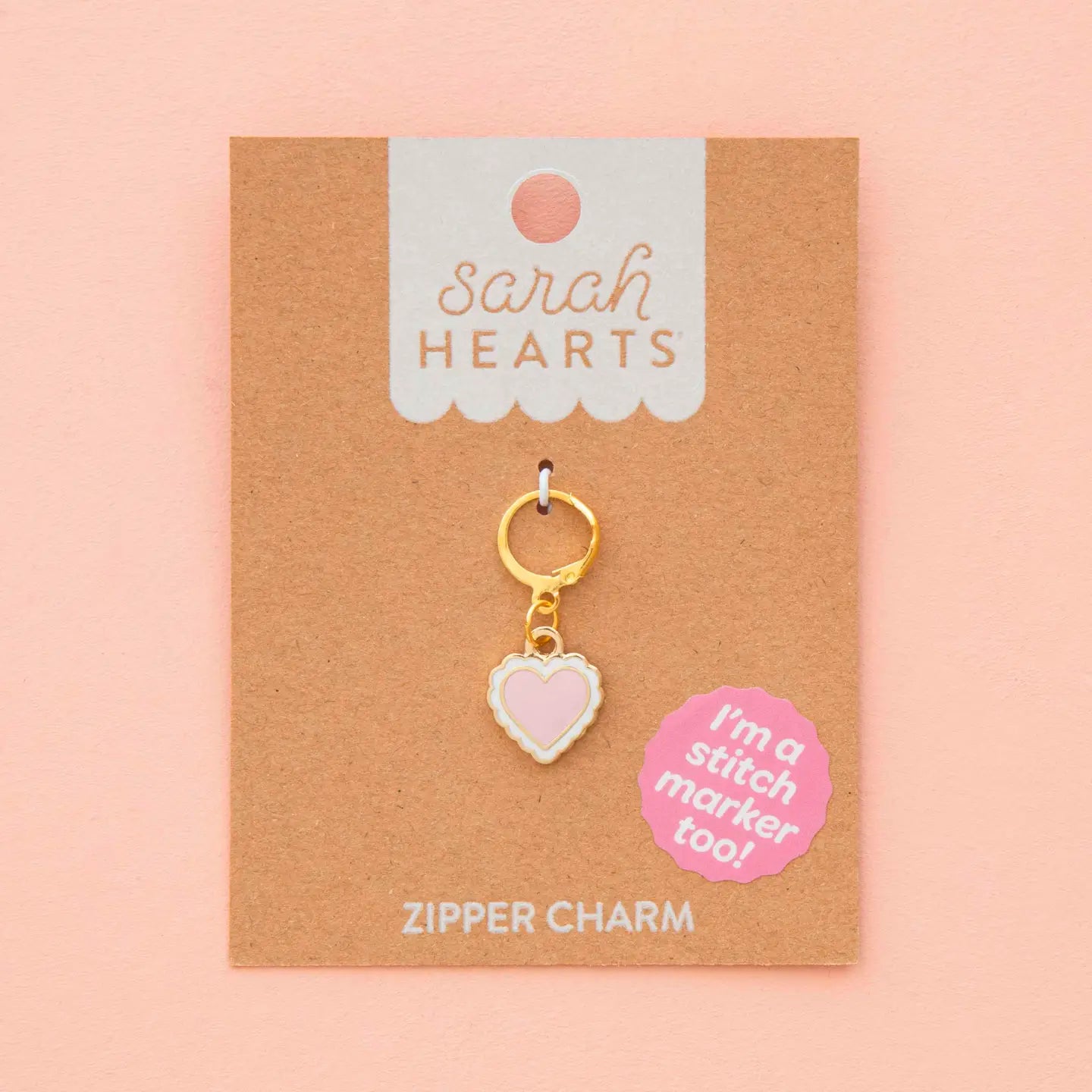 Sweet Heart Stitch Marker/Zipper Charm