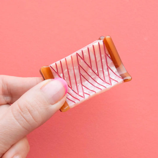 Thread Spool Mini Hair Claw Clip