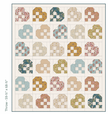 Patchwork Hearts Cover Version Quilt Kit