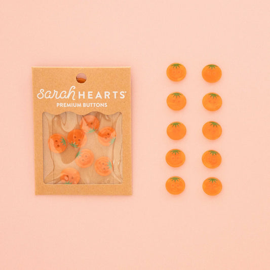 Small Orange Tomato 5/8" Buttons