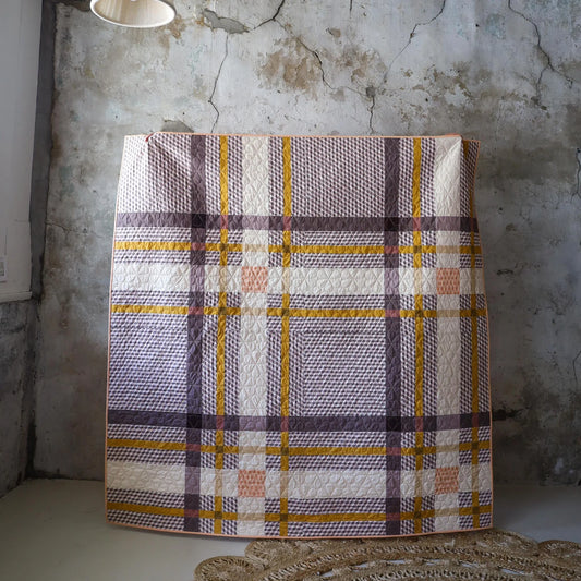 Duval Upscale Plaid Throw Size Quilt Kit