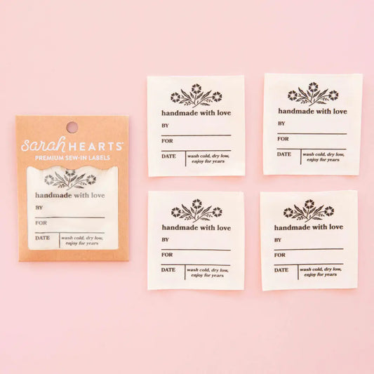 Vintage Handmade with Love Organic Cotton Write-in Labels